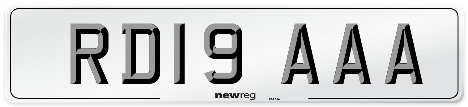 RD19 AAA Number Plate from New Reg